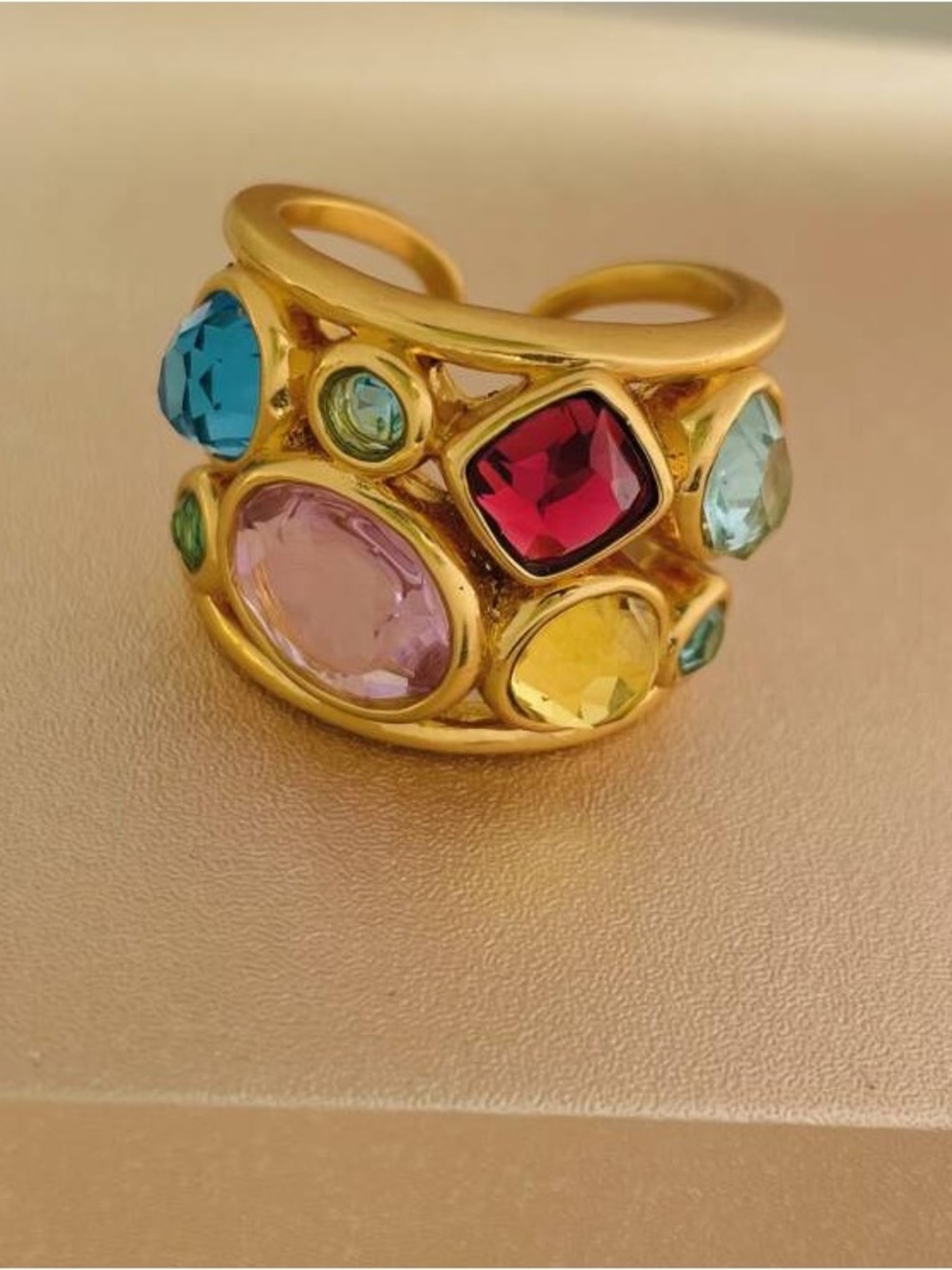 Julie Vos Colorful Gems Gold Ring